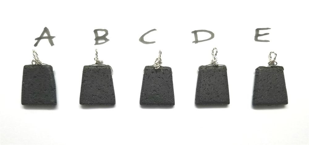 Black Lava Stone Pendants - handmade by Wilhelmina, handmade by Wilhelmina St&ouml;cker