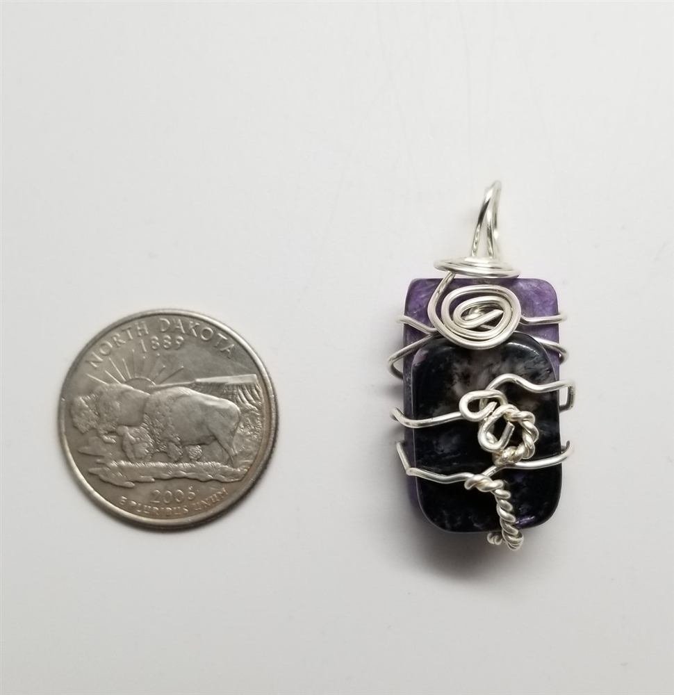 Charoite Pendant, handmade by Wilhelmina St&ouml;cker