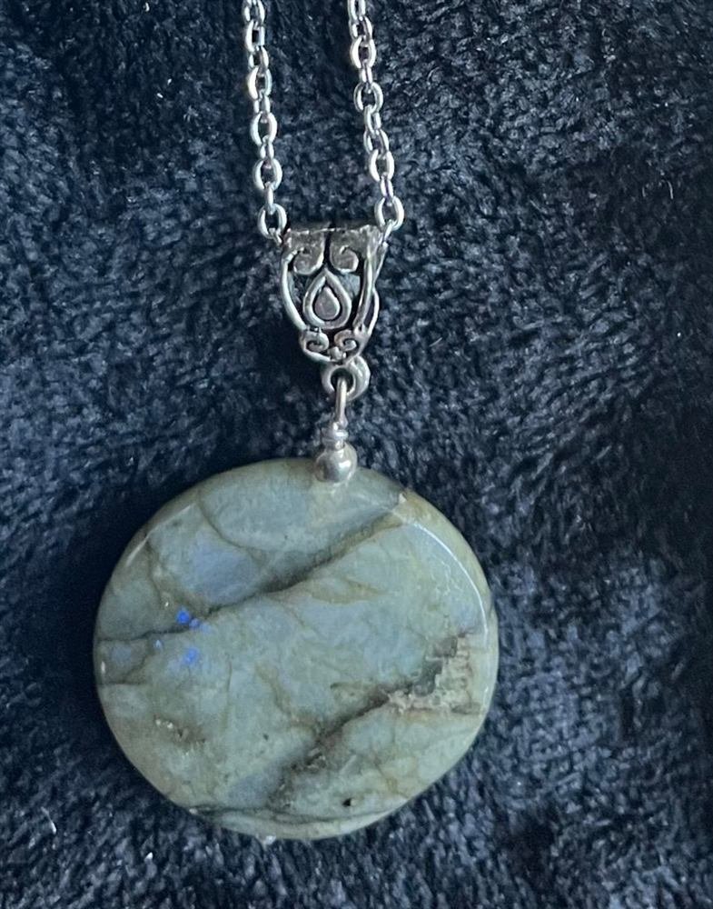 Labradorite Pendant, handmade by Wilhelmina St&ouml;cker
