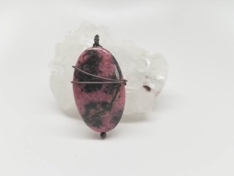 Rhodonite Pendant, handmade by Wilhelmina St&ouml;cker