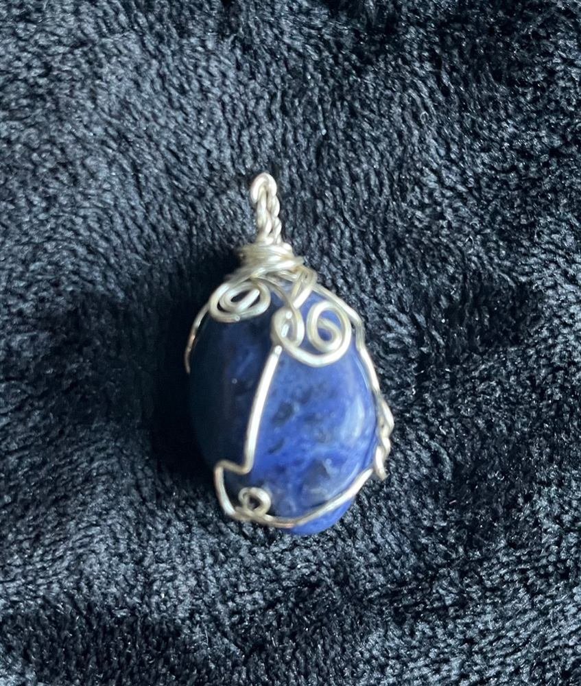 Sodalite Pendants, handmade by Wilhelmina St&ouml;cker